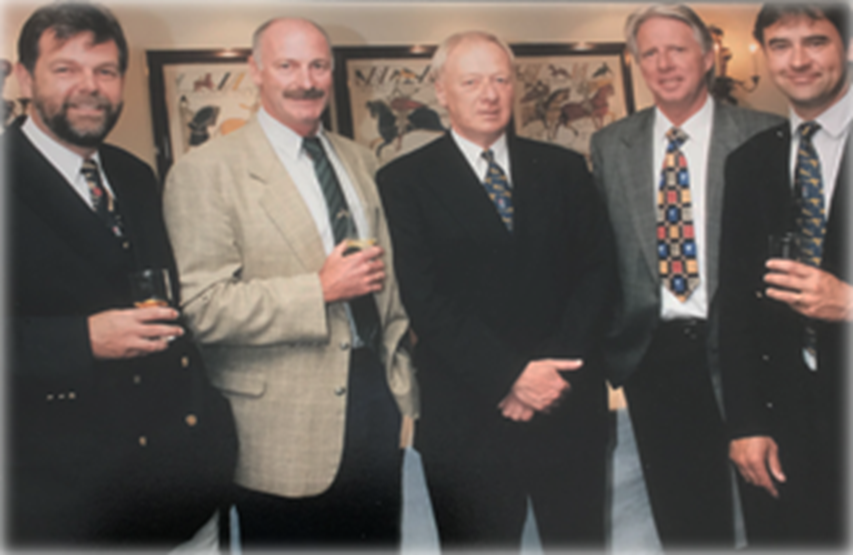 Neil Houghton with Cricket Legends - 1993